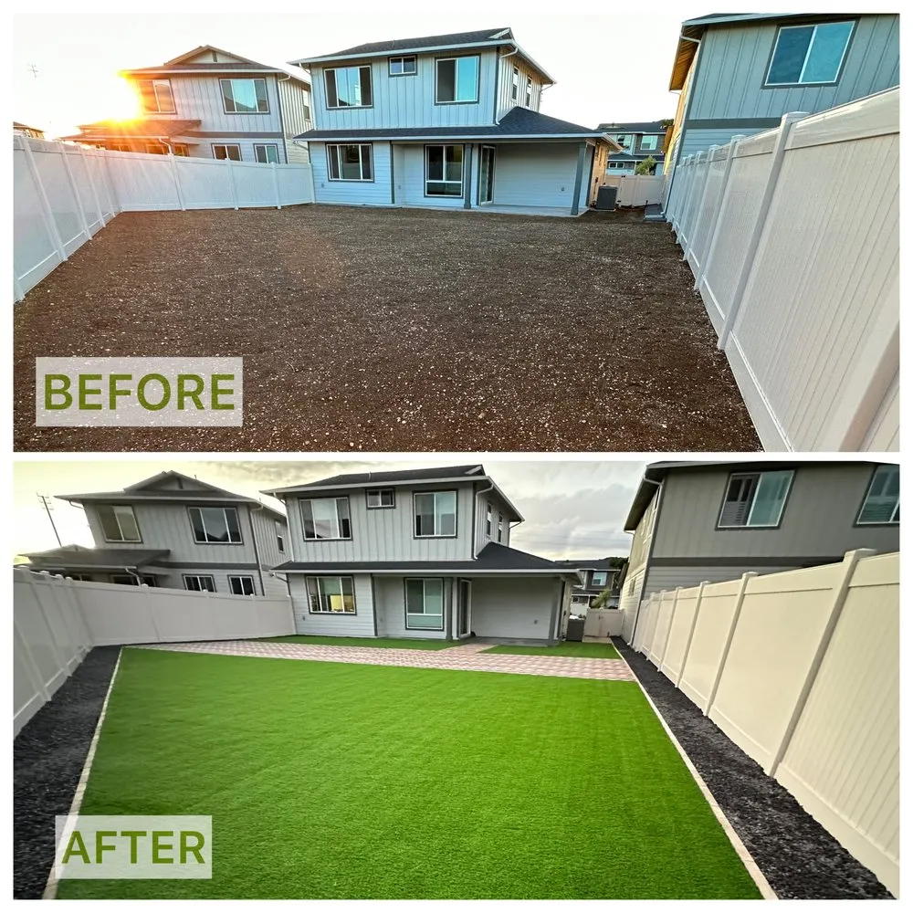 Custom landscape installation in Ewa Beach, HI by JBL Landscaping Services