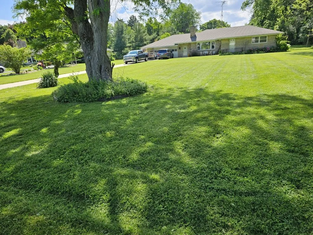 Custom landscape installation with custom design in Jackson, MI by JC Landscape