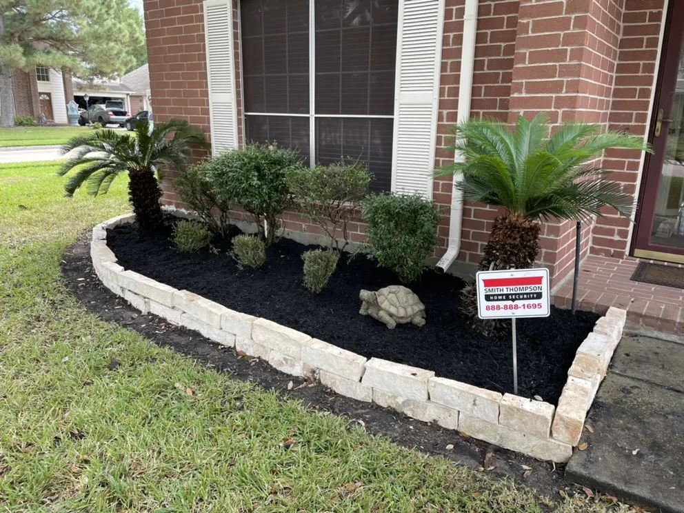 Professional garden landscaping in Houston, TX by Jc's Irrigation