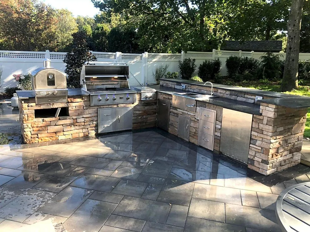 Local landscape installation for year-round maintenance in Medford, NY by JC's Landscape & Masonry