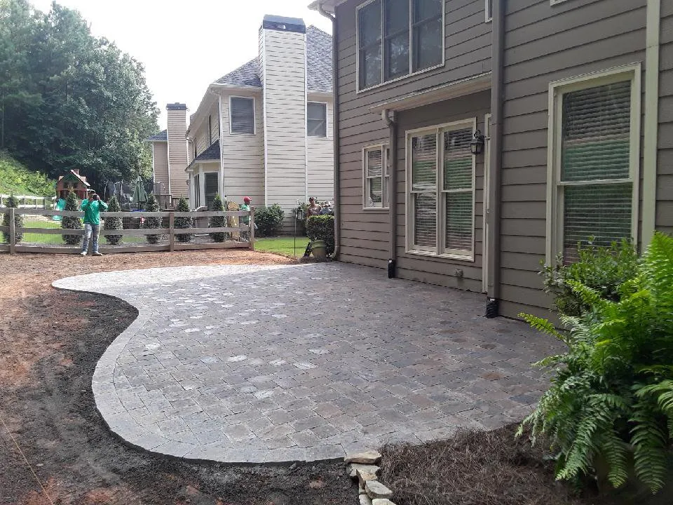 Custom outdoor landscaping in Lilburn, GA by JD Landscape Solutions and Stone Work