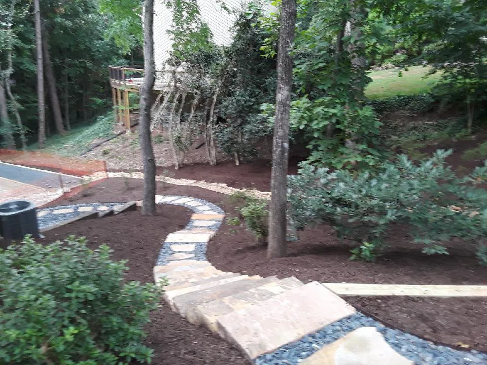 Expert garden landscaping with custom design across Lilburn, GA - JD Landscape Solutions and Stone Work