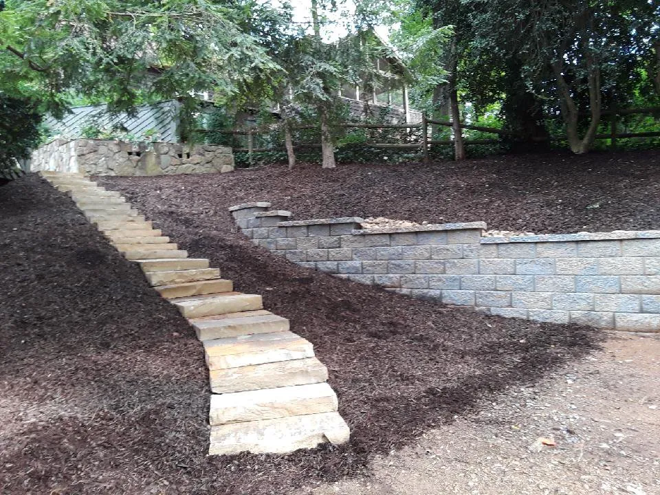Top-rated lawn mowing service with custom design in Lilburn, GA by JD Landscape Solutions and Stone Work