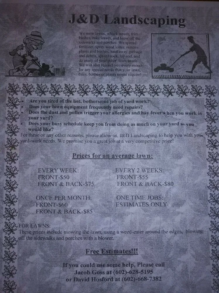 Professional lawn care service in Glendale, AZ - J&D Landscaping