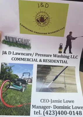 J&D Lawncare/Pressure Washing Logo