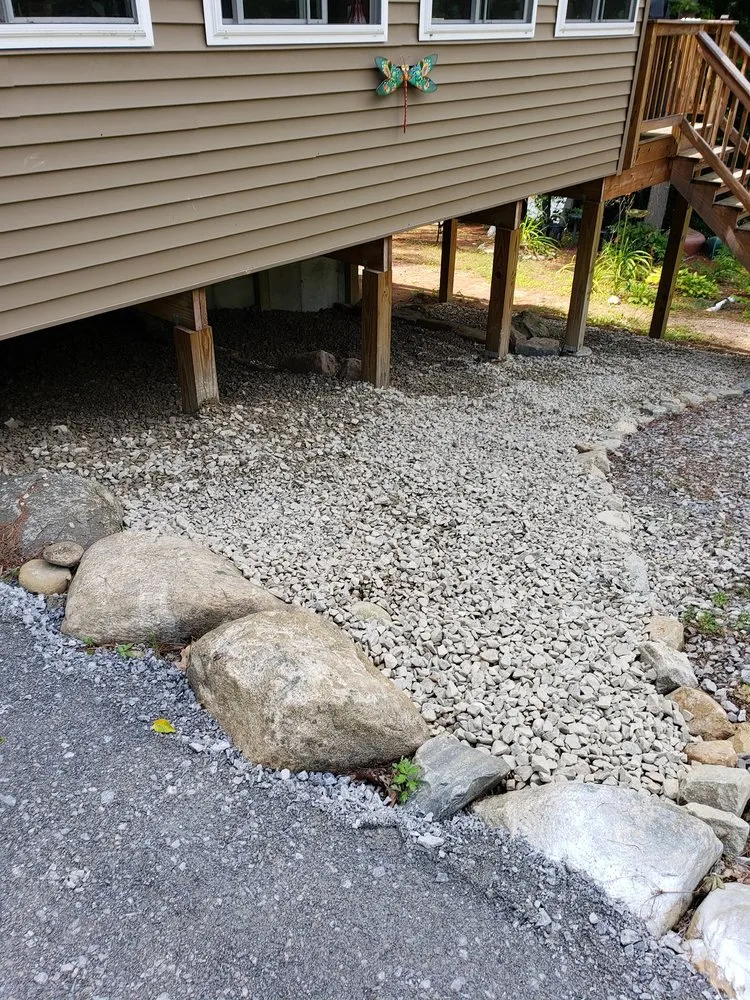 Custom yard cleanup service with custom design in Lake Luzerne, NY by JD Services