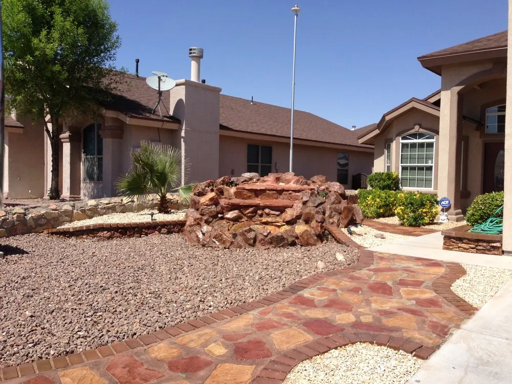 Professional yard cleanup service with custom design in El Paso, TX by JDM Landscape