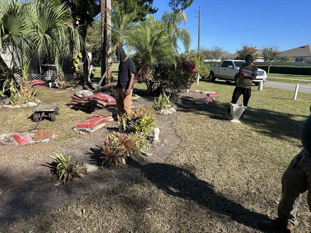 Professional landscape design for outdoor upgrades in Geneva, FL by J&E Landscaping Solution and Bounce Houses
