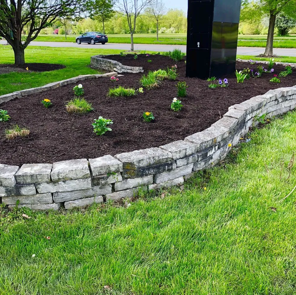 Top-rated lawn mowing service with custom design in Valparaiso, IN by J.E. Landscaping