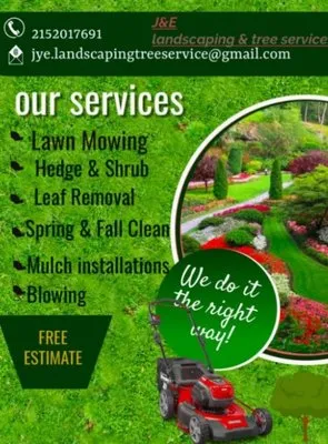 J&E Landscaping&treeservice Logo