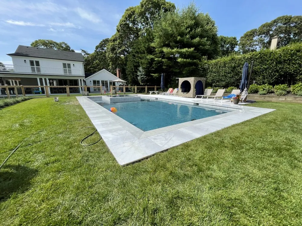 Local outdoor landscaping with custom design across Water Mill, NY - J&E Nursery and Property Management