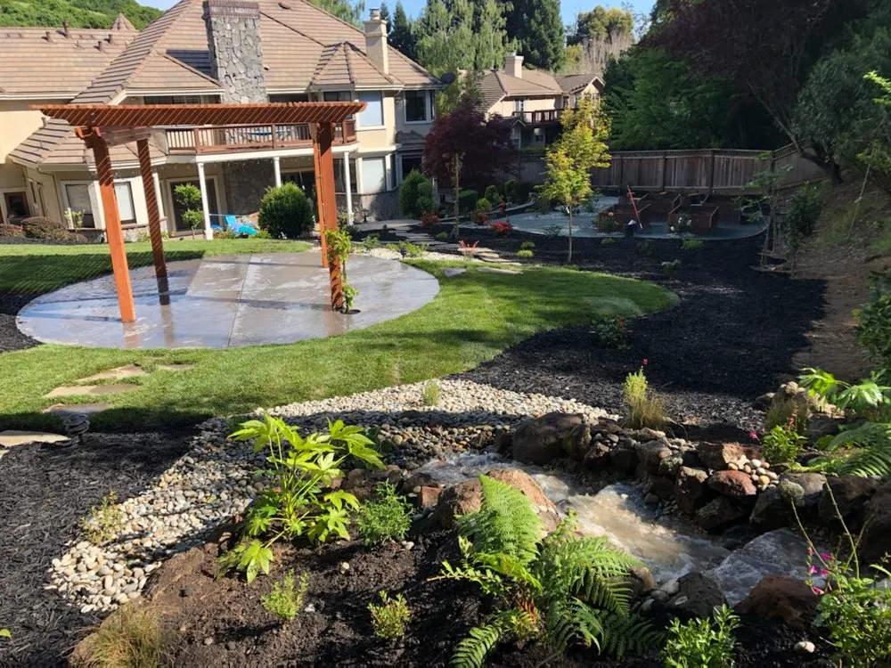 Custom landscape installation for residential properties in Fremont, CA by Jefferson Landscape & Design