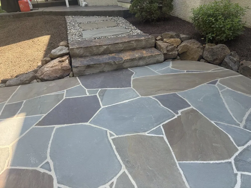 Professional lawn care service with custom design in West Chester, PA by Jeremy Russell Stone Masonry