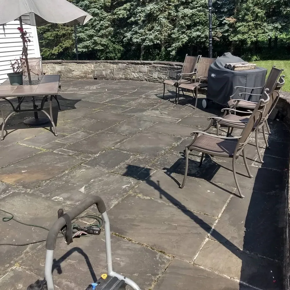 Expert landscape installation with custom design in Kirkville, NY by Jesmer Services