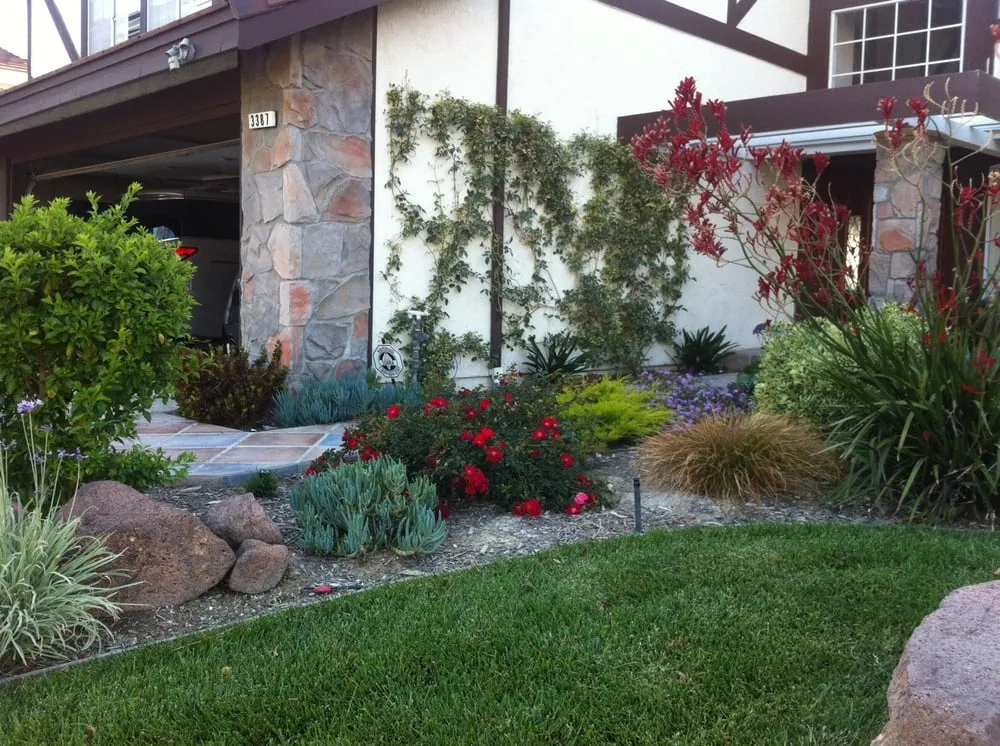 Custom landscape installation with custom design in Thousand Oaks, CA by Jessie Flores Landscape