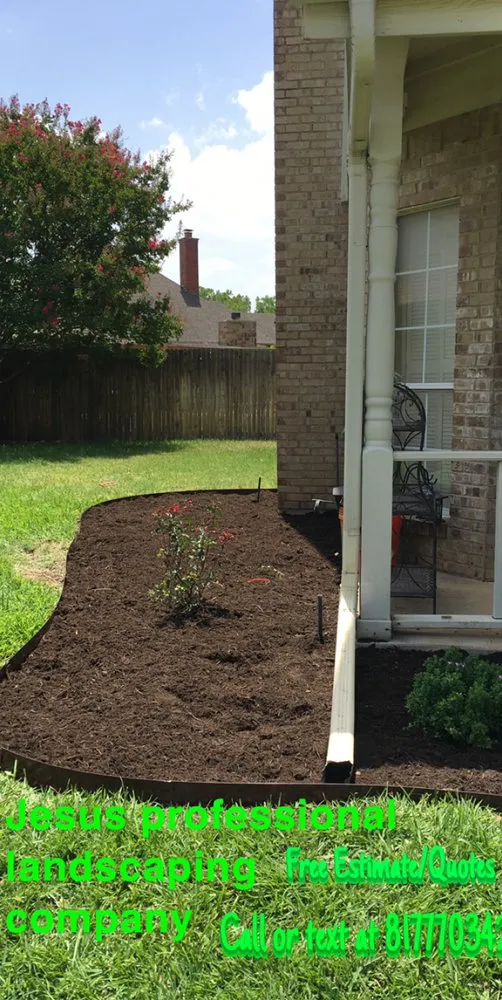 Custom residential landscaping for beautiful yards in Fort Worth, TX by Jesus Professional Landscaping and Tree Service