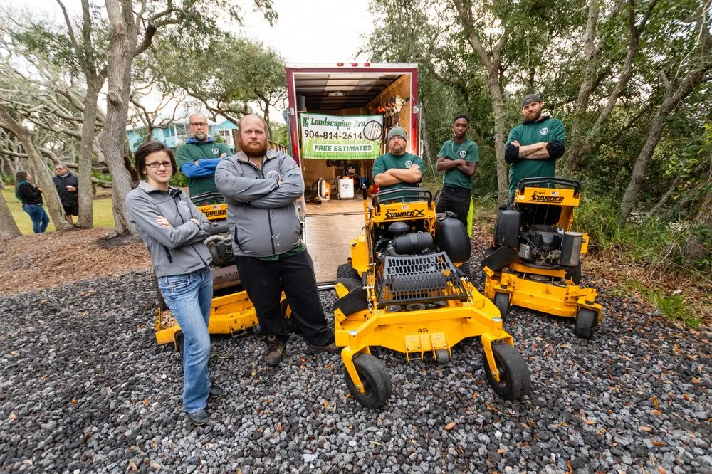 Professional landscape installation for year-round maintenance in St. Augustine, FL by JG Landscaping Pro