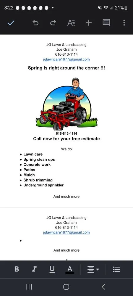 Local garden landscaping in Clarksville, MI by JG Lawn & Landscaping