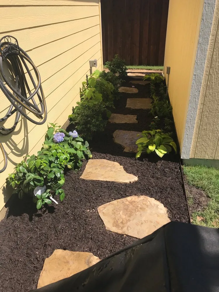 Custom residential landscaping in Mansfield, TX by JH Group