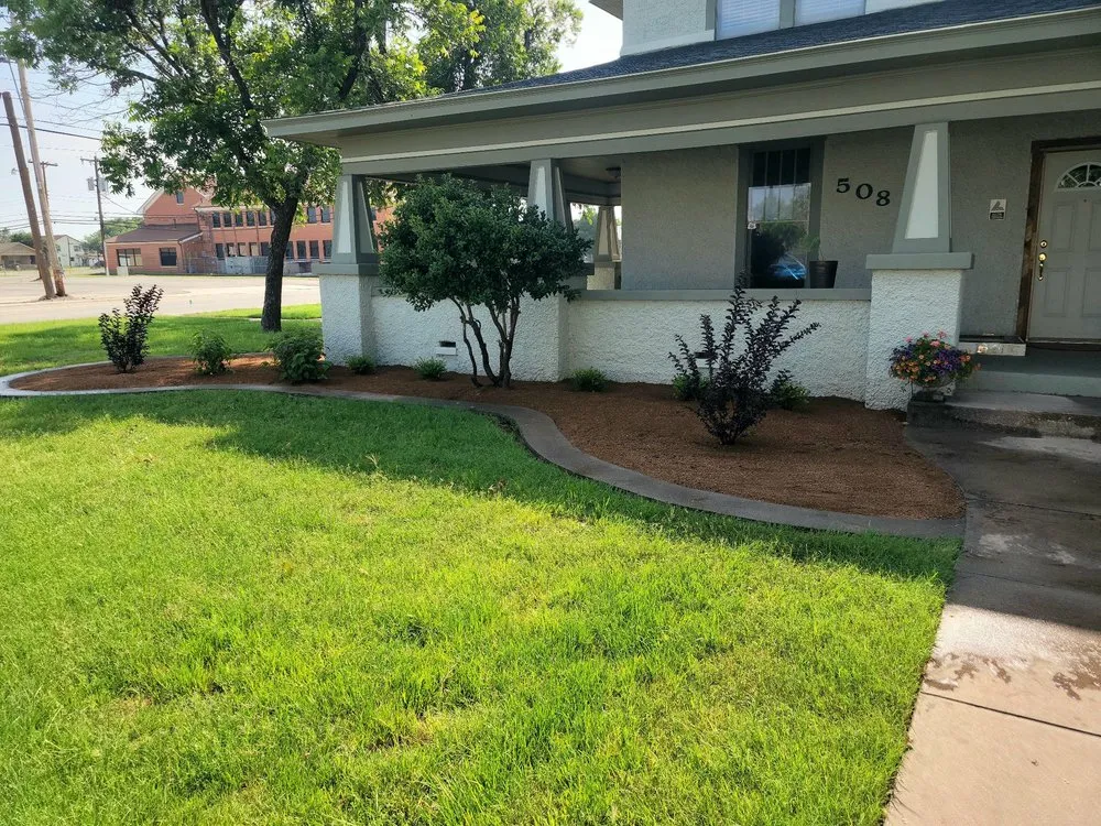 Custom garden landscaping in Abilene, TX by JH Landscaping