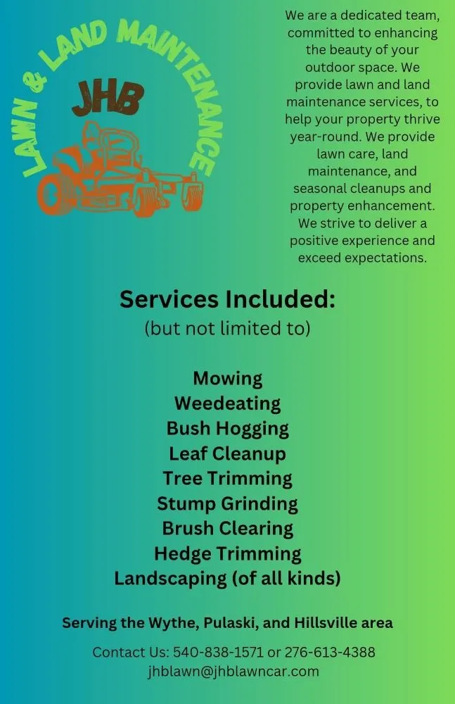 Custom landscape installation experts serving Austinville, VA - JHB Lawn & Land Maintenance