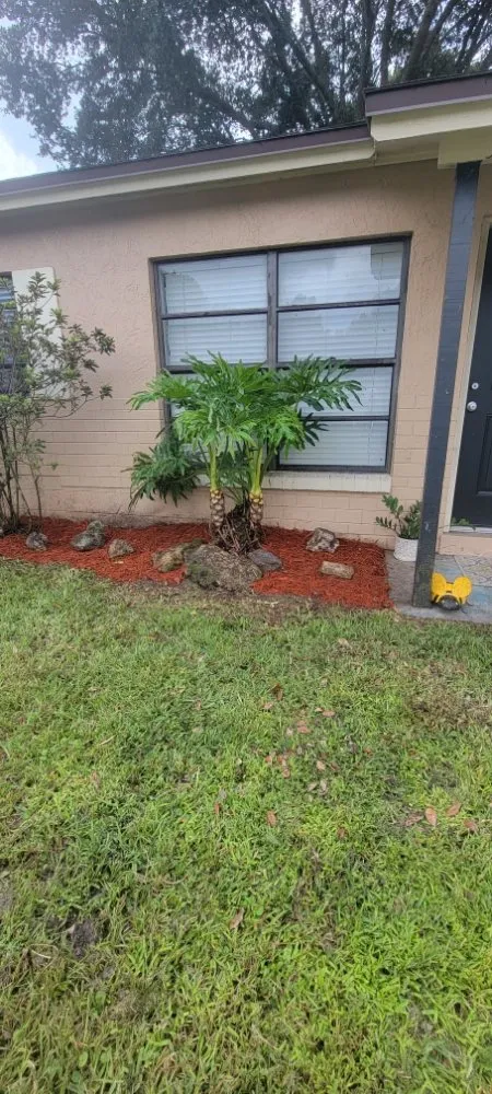 Professional landscape installation for year-round maintenance in Orlando, FL by Jim's Full Lawn Service & Home Clean Out