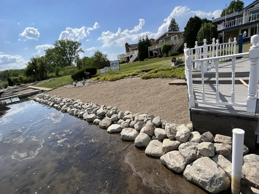 Top-rated residential landscaping experts serving Fremont, IN - Jim's Rock Seawalls