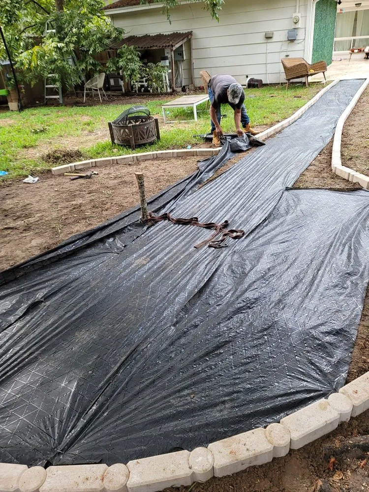 Local outdoor landscaping with custom design in Spring, TX by Jireh Trees and Landscaping