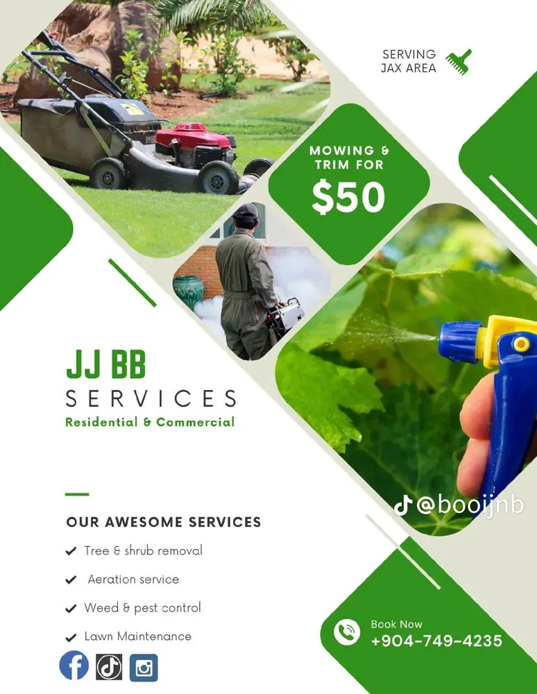 Top-rated yard maintenance experts serving Jacksonville, FL - JJ BB Services Inc