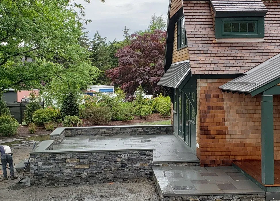 Professional garden landscaping in Plymouth, MA by J&J Materials