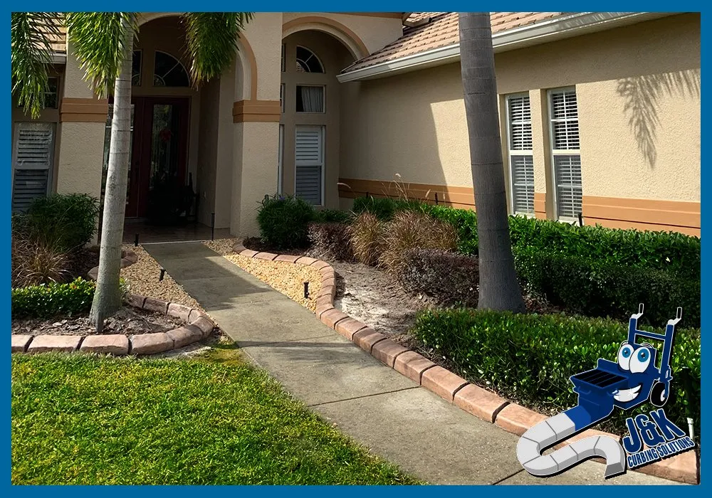 Custom residential landscaping in Hernando, MS by J&K Curbing Solutions