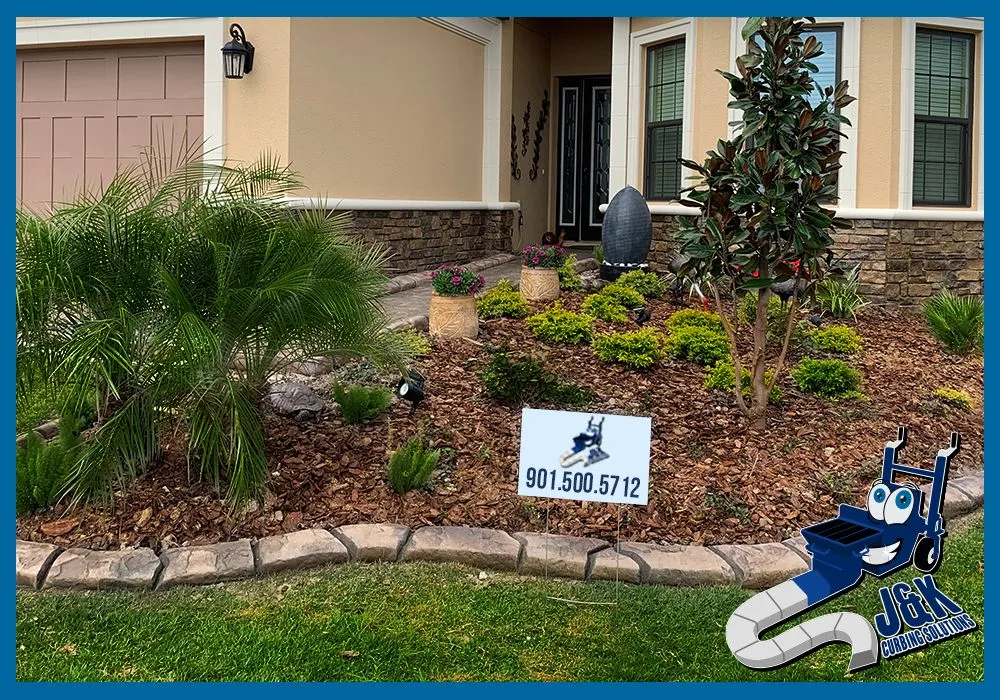 Local landscape installation in Hernando, MS - J&K Curbing Solutions