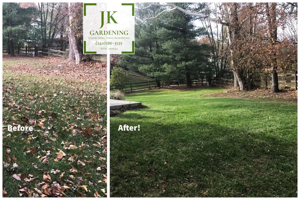 Local yard cleanup service in Frederick, MD by JK Gardening Lawn & Garden Care