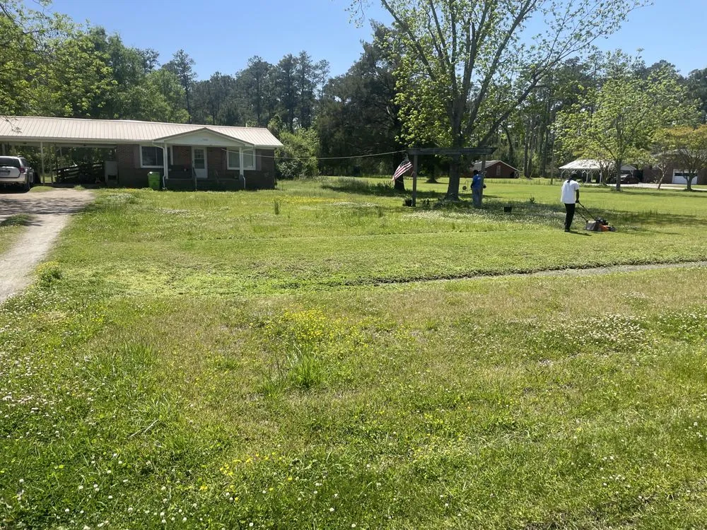 Professional yard cleanup service for residential properties in Edward, NC by J&K Greensceaps
