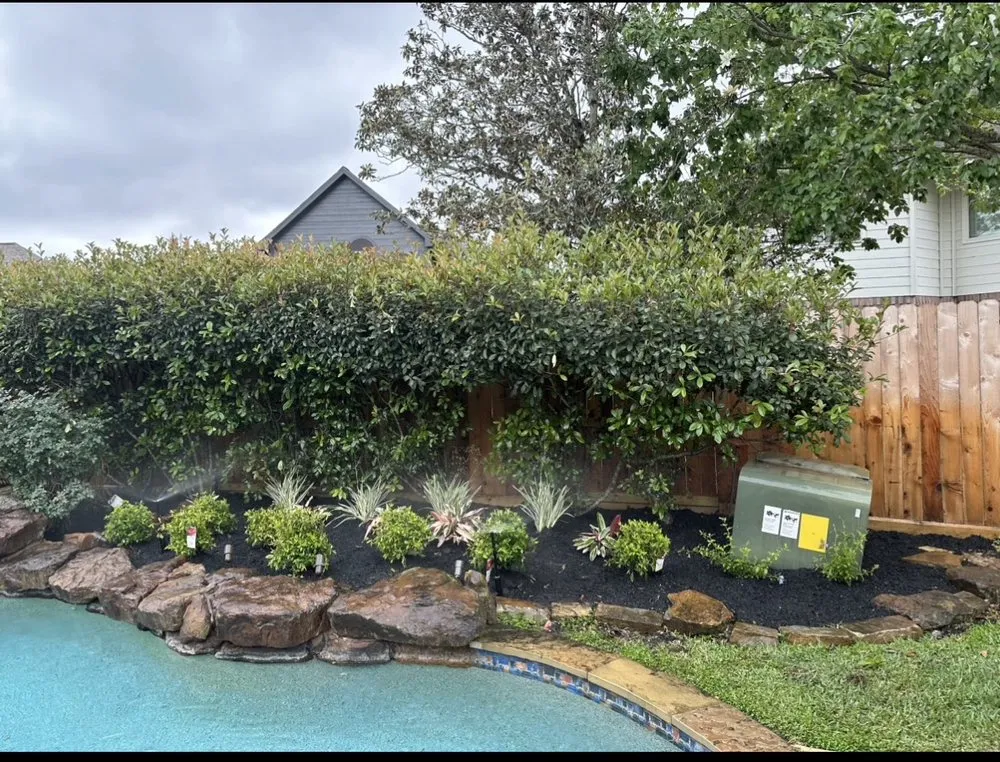 Local outdoor landscaping with custom design in Houston, TX by JK Irrigation and Landscape