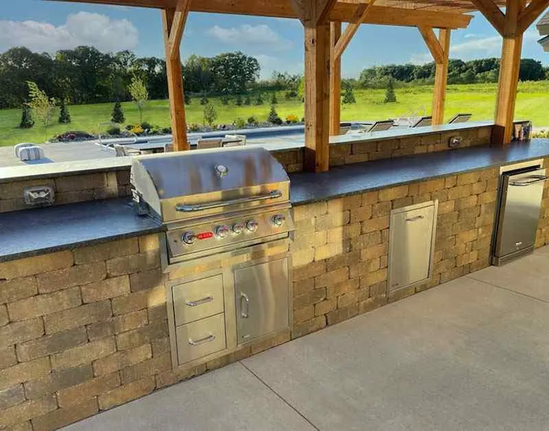 Custom outdoor landscaping in Clearwater, MN by JK Landscape Construction