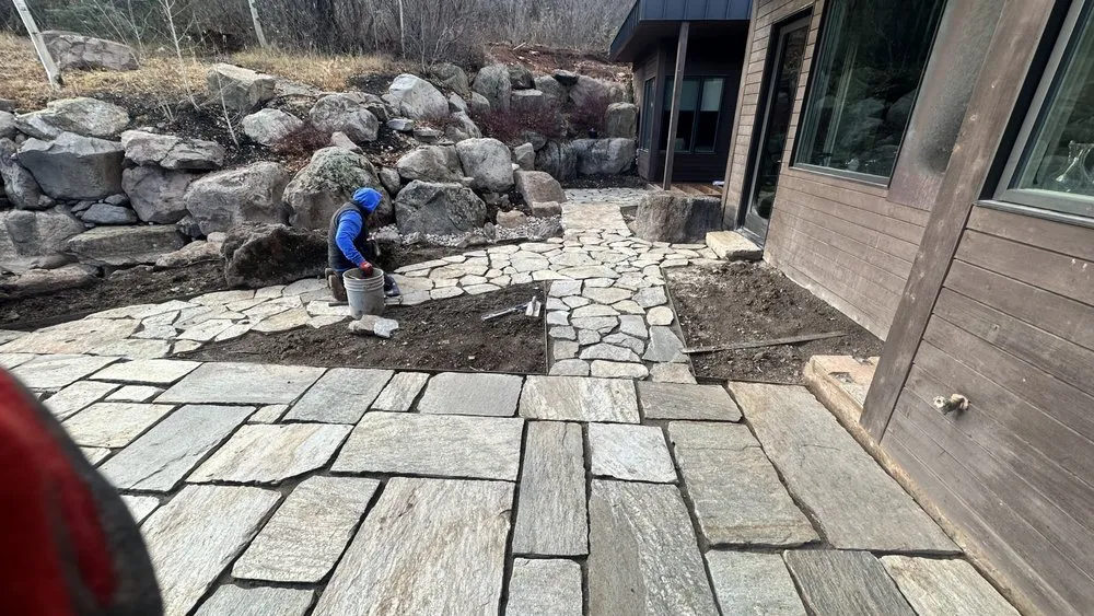 Professional outdoor landscaping in Roselle Park, NJ by J&K landscaping and mansory