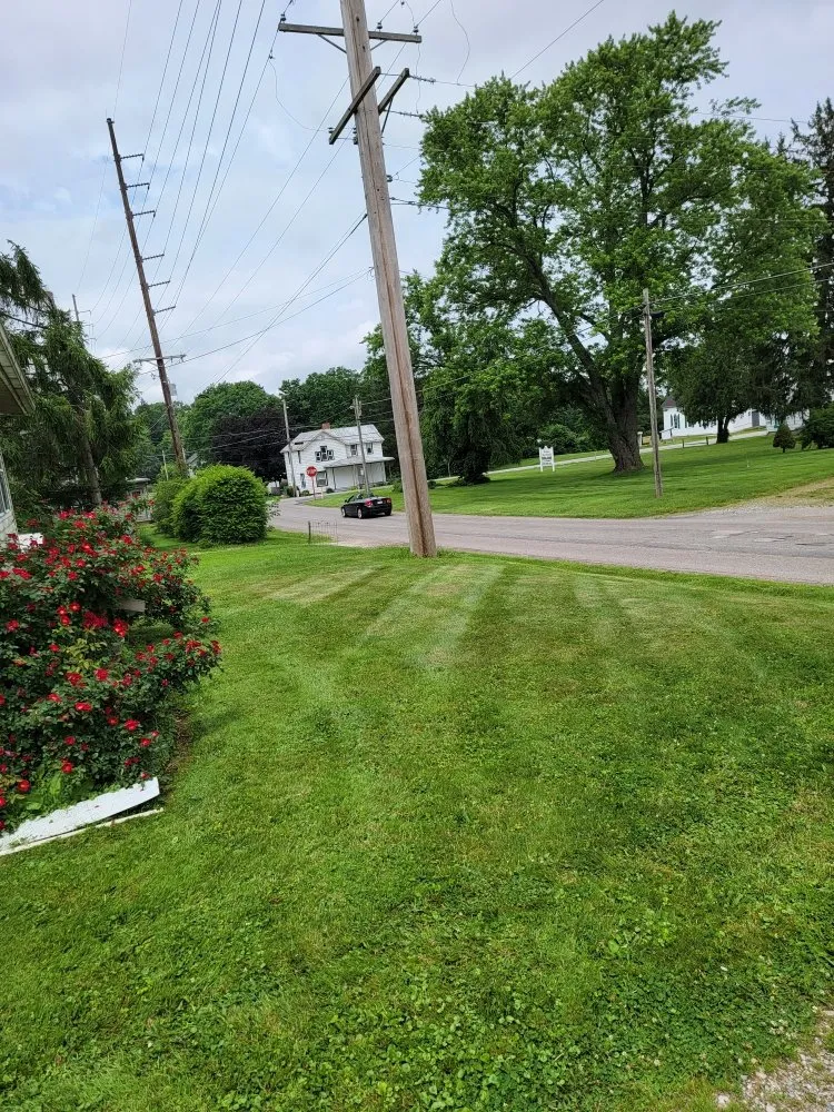 Professional garden landscaping for residential properties in Fredericksburg, OH by J&K Lawn care