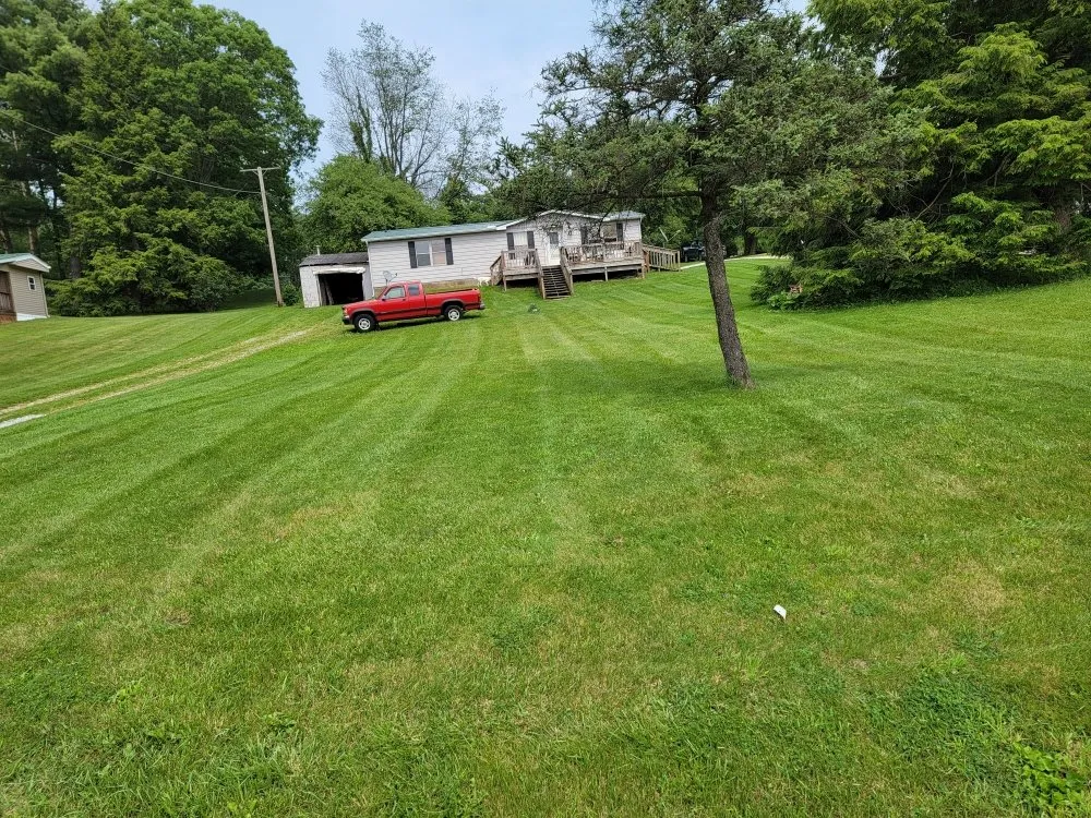 Custom landscape installation in Fredericksburg, OH by J&K Lawn care