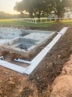 Custom residential landscaping in New Ulm, TX by JL Construction & Landscape