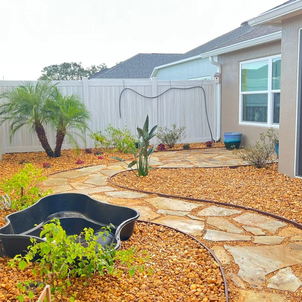 Custom landscape installation for beautiful yards in Bushnell, FL by JL Hernandez Landscaping