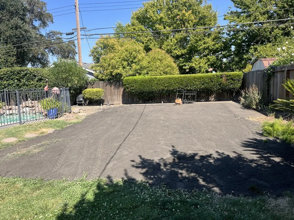 Custom outdoor landscaping with custom design in Sacramento, CA by JL Junk Removal