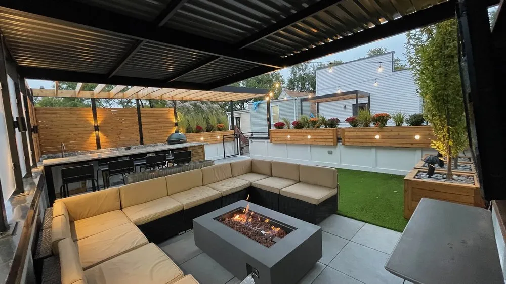 Custom residential landscaping with custom design across Chicago, IL - JLV Builders