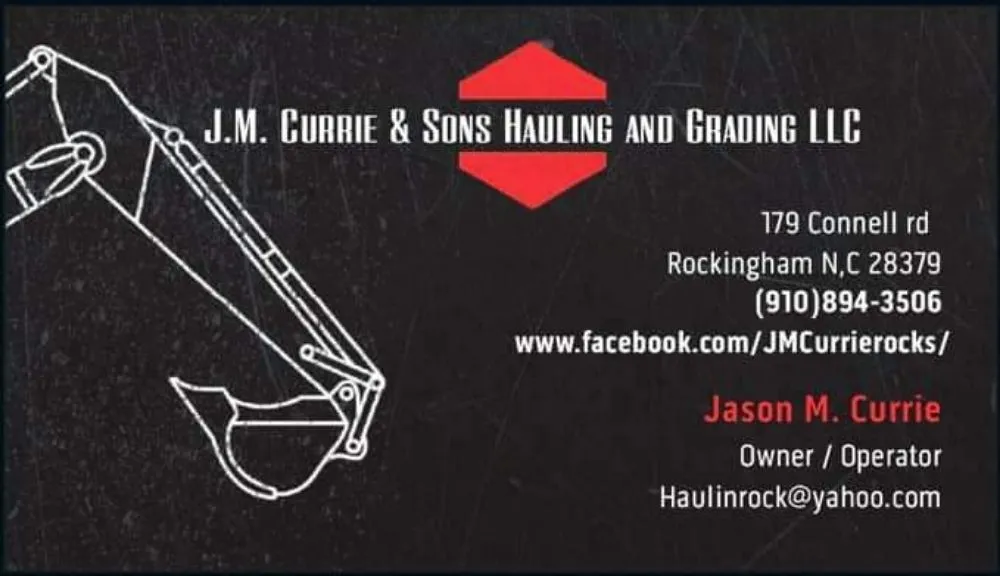 Affordable yard maintenance in Rockingham, NC - J.M. Currie & Sons Hauling And Grading