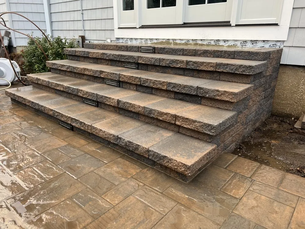 Professional garden landscaping for year-round maintenance in Moriches, NY by JMM Landscaping & Masonry