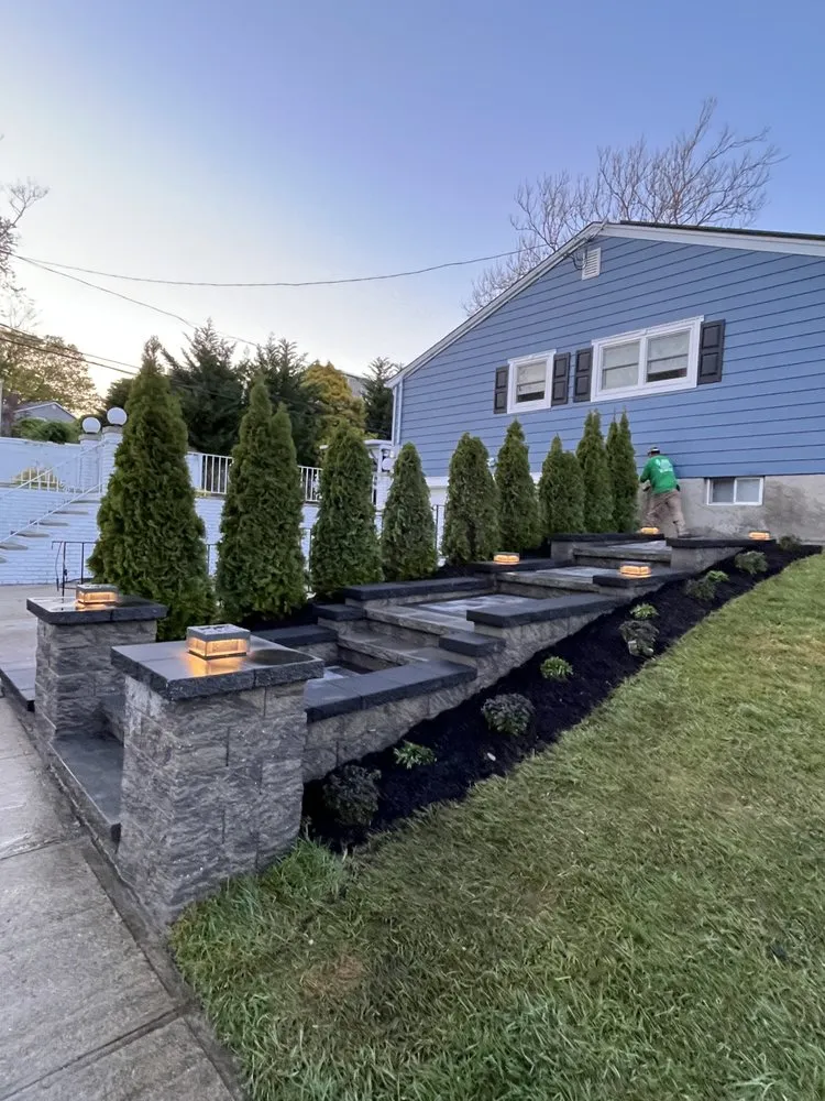 Professional garden landscaping in Moriches, NY by JMM Landscaping & Masonry