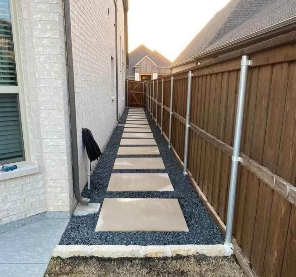 Custom landscape installation in Katy, TX by JNR Solutions