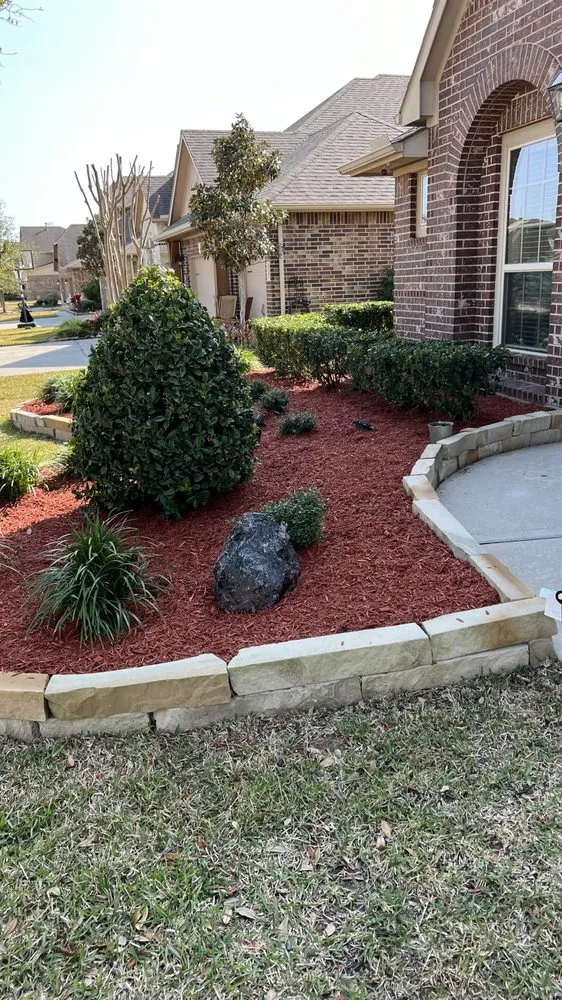 Affordable landscape design in League City, TX by Joaquin’s Olvera Lawn Service and Landscaping