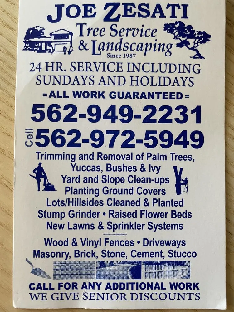Reliable landscape design experts serving Los Angeles, CA - Joe Zesati Tree Service & Landscaping