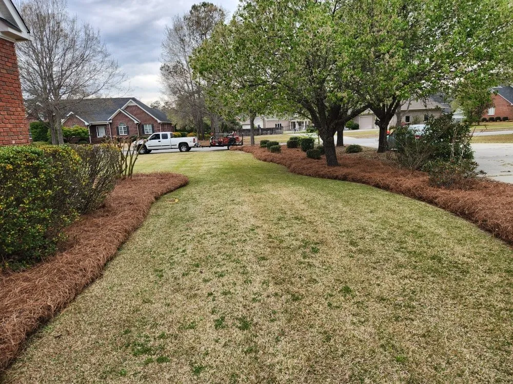 Affordable landscape installation for homes in Lumberton, NC by Joel Cox Lawn Care
